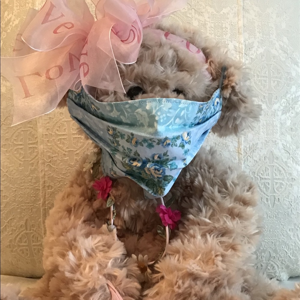Beautiful Blue Botanical Adult Face Mask